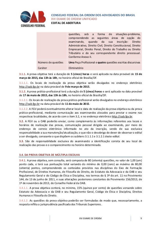 Data exame oab