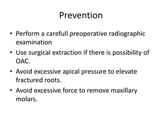 Oroantral fistula | PPTX
