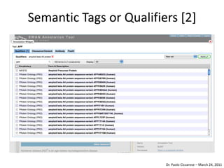 Semantic Tags or Qualifiers [2]<br />