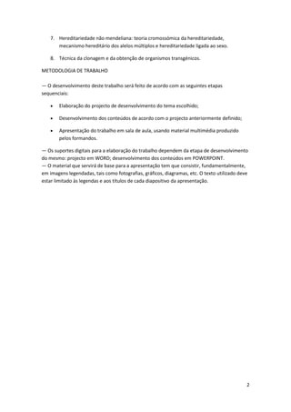 O adn e a transmissão da informação genética