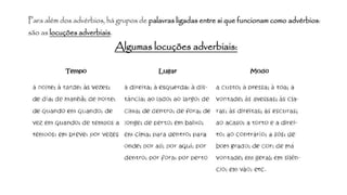O Advérbio 