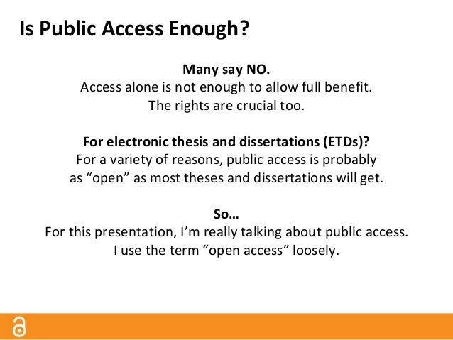 Open access vs traditional publishing dissertation