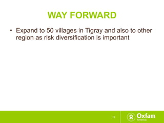 Supporting development of market for agricultural insurance