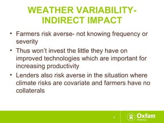 Supporting development of market for agricultural insurance