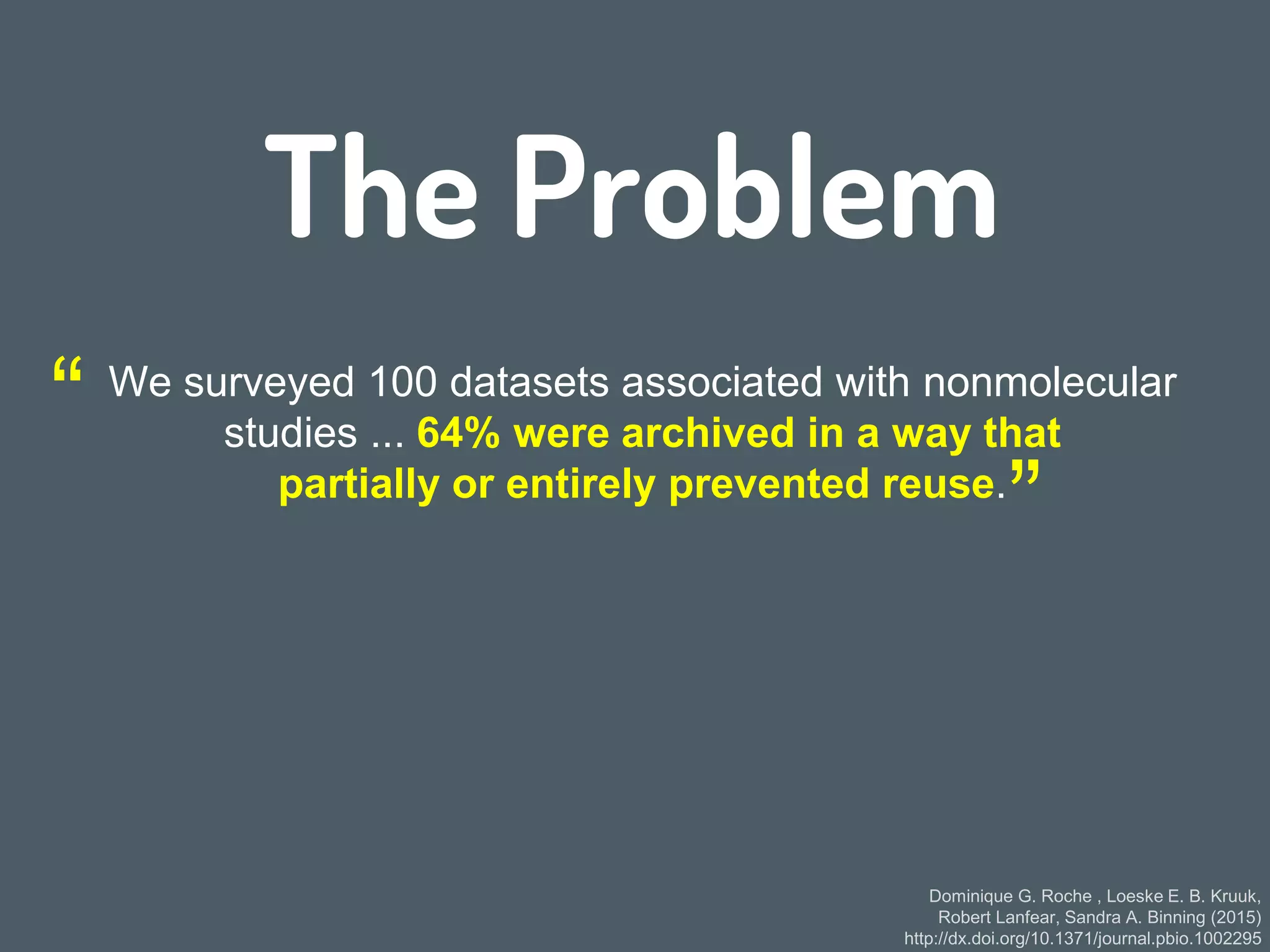 Mark D. Wilkinson
CBGP-UPM/INIA, Madrid
markw@illuminae.com
FAIRness emerges from a novel
combination of Web technologies
OAI10, Geneva, June 2017
http://tinyurl.com/WilkinsonOAI10
 