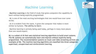  4. Product recommendations:
 Machine learning is widely used by various e-commerce and entertainment
companies such as ...