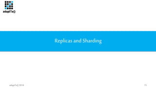 Replicas and Sharding 
adaptTo() 2014 15 
 