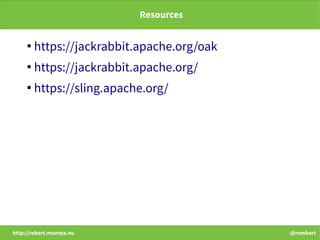 Apache Jackrabbit Oak - Scale your content repository to the cloud | PDF