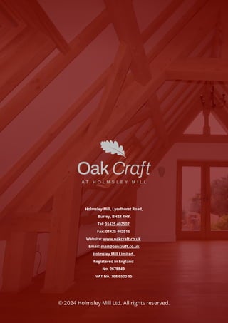 Discover Oak Craft at Holmsley Mill | Oak Frame Brochure 2024 | PDF