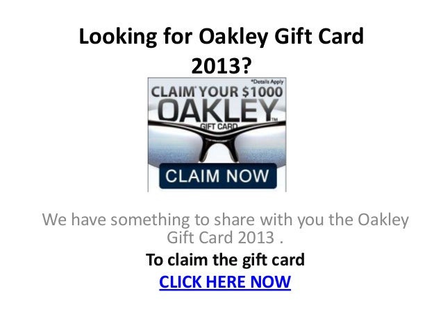 oakley gift card