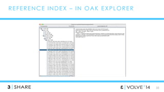33 
REFERENCE INDEX – IN OAK EXPLORER 
 