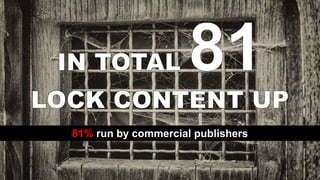 81% run by commercial publishers
 