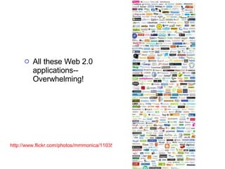 All these Web 2.0 applications--  Overwhelming! http://www.flickr.com/photos/mmmonica/110355252/   
