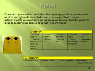 O caso do plástico chega a ser surpreendente tamanha é a diversidade de objectos que são produzidos a partir da sua reciclagem. Por exemplo, aquele frasco de detergente de roupa que colocou ontem no ecoponto pode vir a transformar-se em objectos tão variados como uma camisola polar, um vaso,  um tubo para canalização, uma mesa de jardim ou fibra de enchimento de um blusão. 17