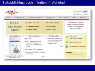 Selfpublishing: auch in Indien im Aufwind
 