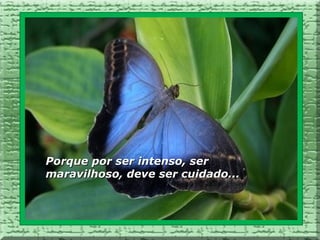 Porque por ser intenso, ser
maravilhoso, deve ser cuidado...
 