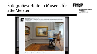 Fotografieverbote in Museen für
alte Meister
 