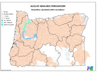Oregon Water Rights Map Oregon Agricultural Water Law