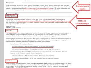 Opzione open
access
Opzione
«tradizionale»
 