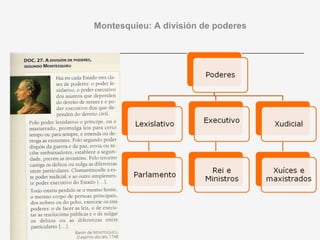 Montesquieu: A división de poderes
 