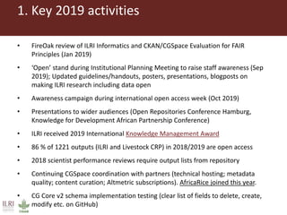 Open Access/Open Data Stocktaking–ILRI and Livestock CRP  