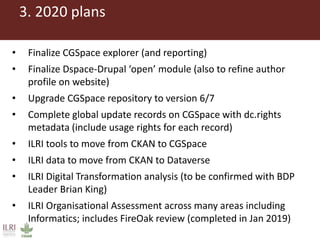 Open Access/Open Data Stocktaking–ILRI and Livestock CRP  