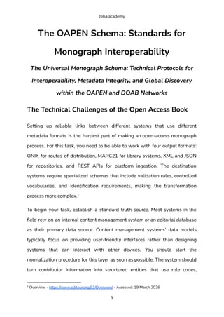 Oapen The OAPEN Schema: Standards for Monograph Interoperability | PDF