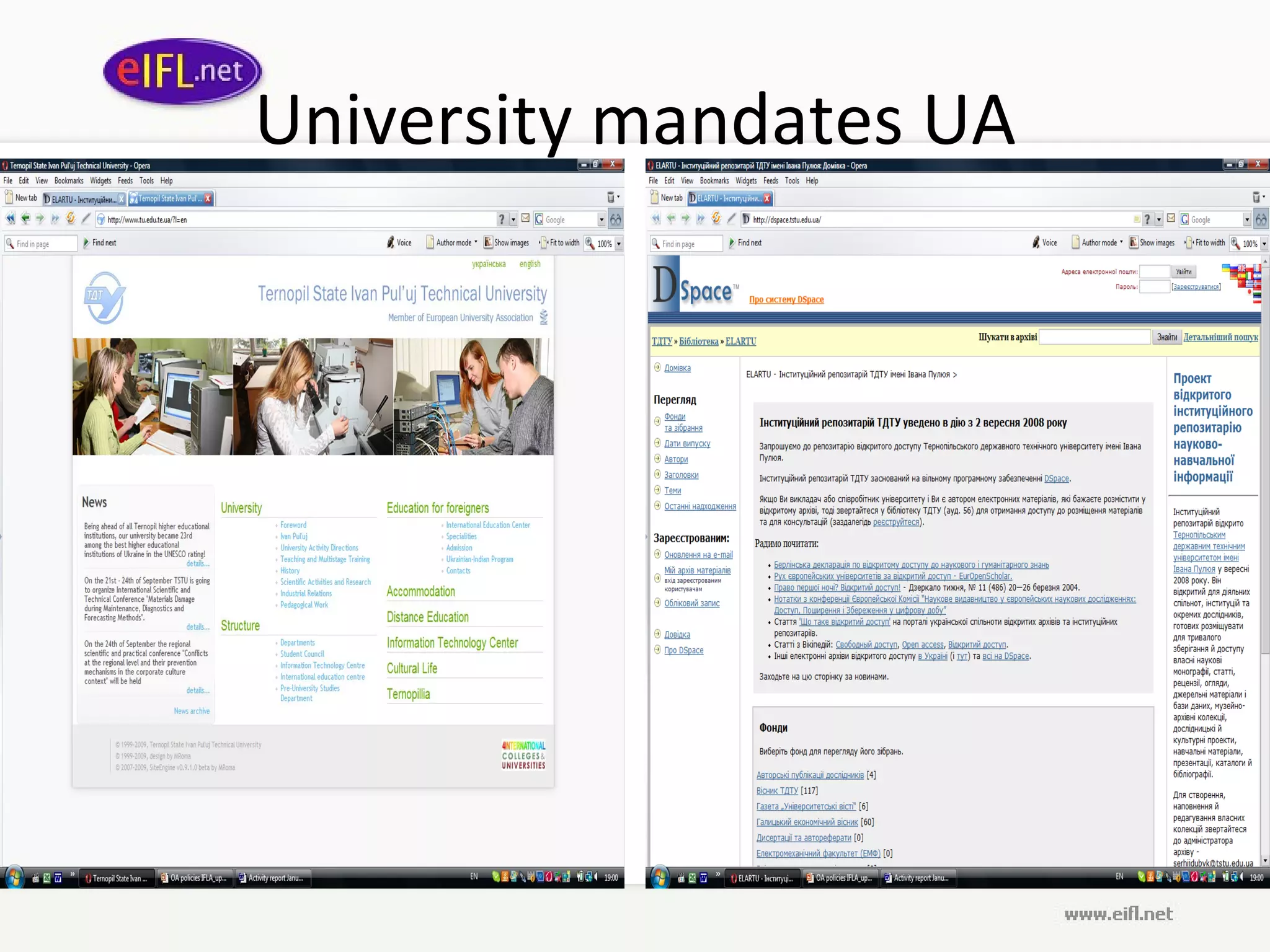 University mandates UA 