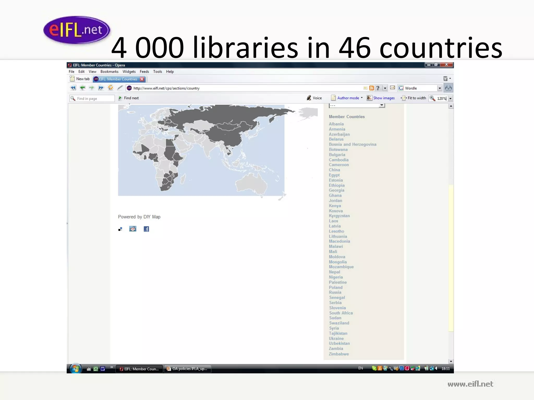 4 0 00  libraries in  46  countries 