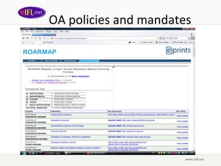 OA policies and mandates  