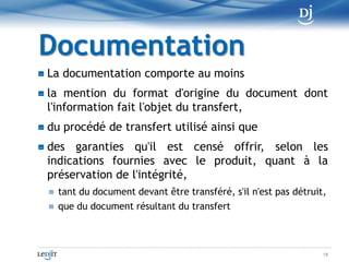 Caractère tangible ou intangible des pages