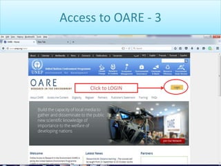 Access to OARE - 3
Click to LOGIN
 
