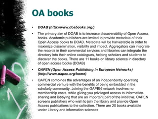 Doab Structure Example Open access resources in LIS education | PPTX
