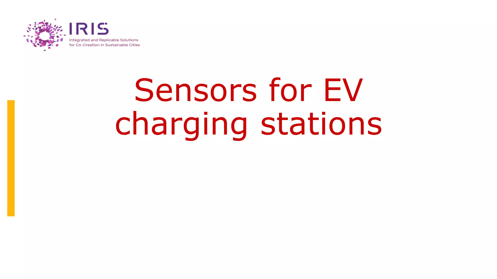 Sensors for EV
charging stations