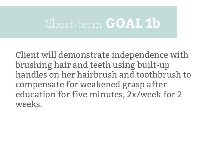 short term goal examples