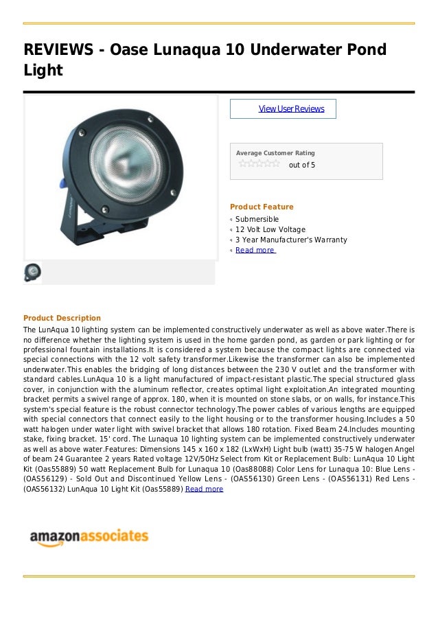 Oase lunaqua 10 underwater pond light