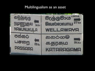 Multilingualism as an asset
 