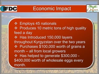 Oasis Agro and KAED example from Kyrgyzstan
