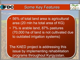 Oasis Agro and KAED example from Kyrgyzstan