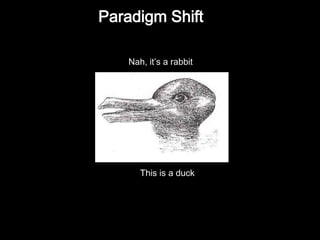 Paradigm Shift
This is a duck
Nah, it’s a rabbit
 