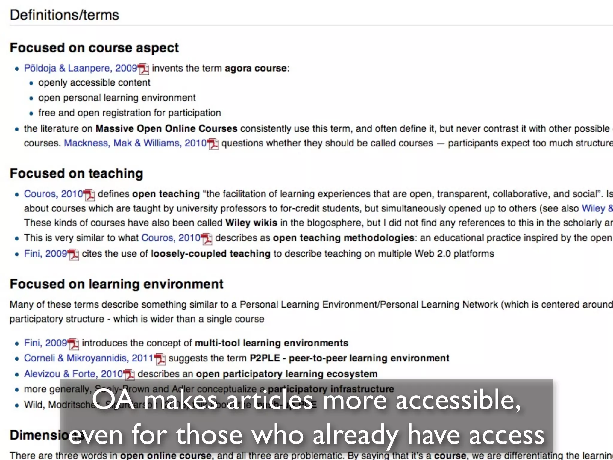 OA makes articles more accessible,
even for those who already have access

 