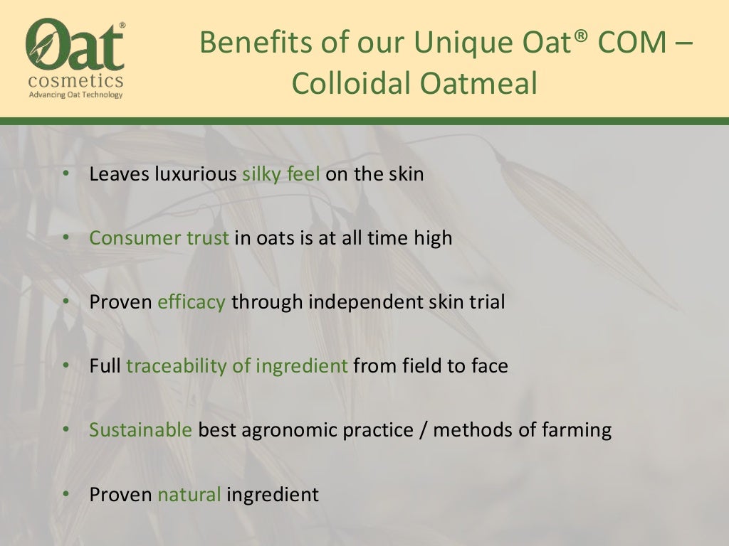 Oat COM Colloidal Oatmeal Presentation 0515