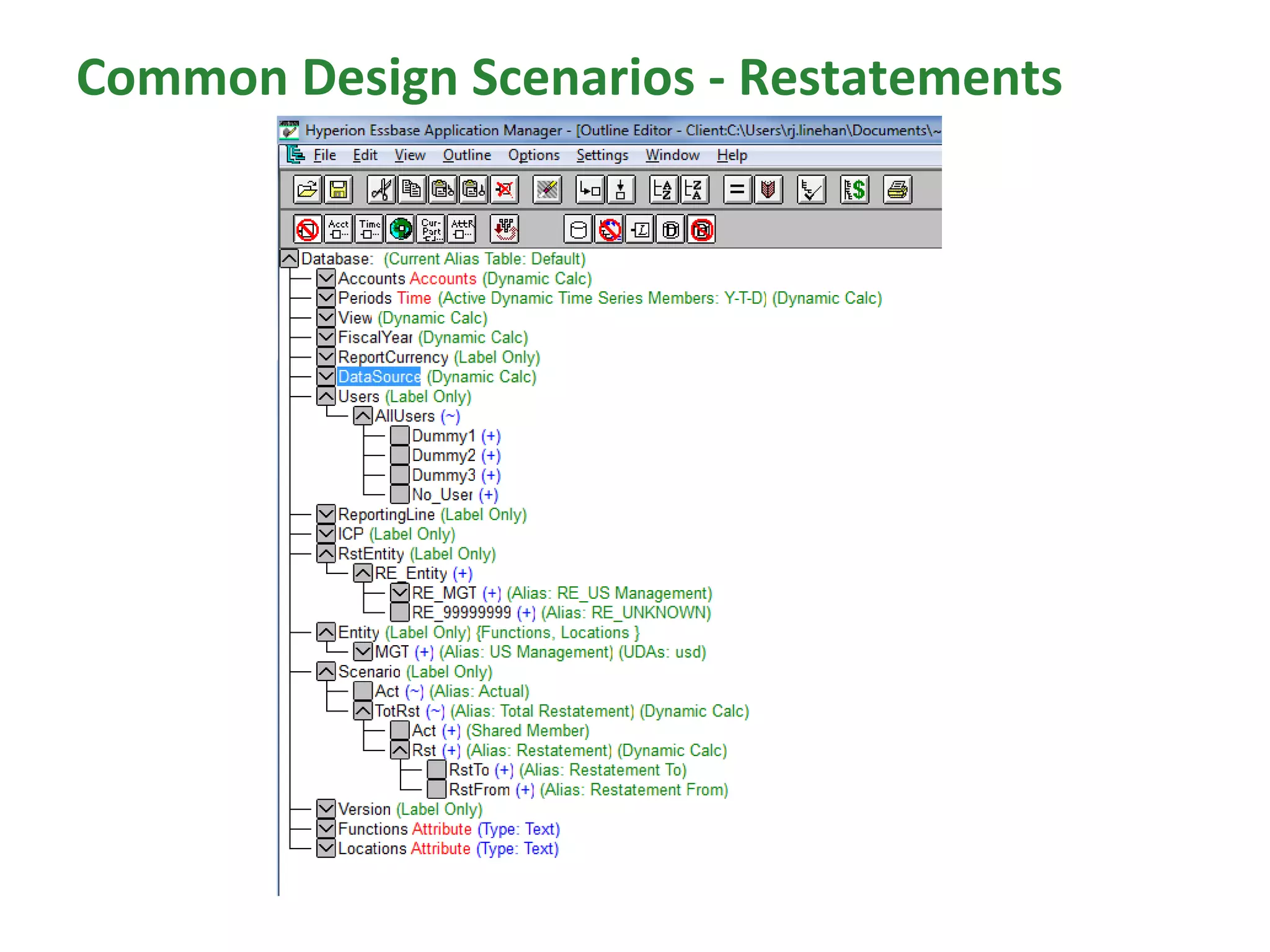 Common Design Scenarios - Restatements
 
