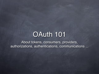 OAuth 101