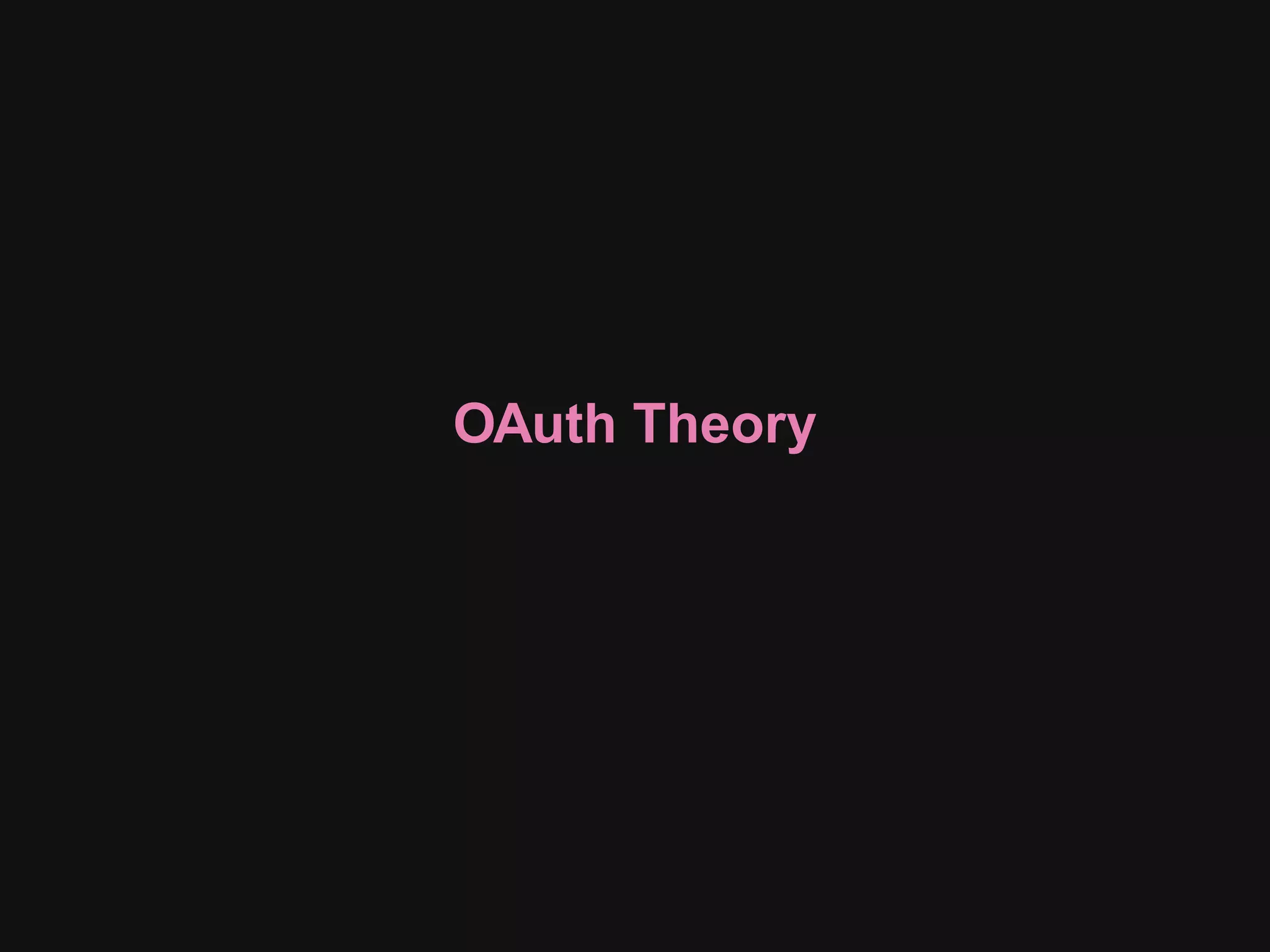 OAuth Theory 