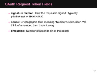 Implementing OAuth with PHP Slide 22