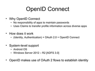 OAuth 2.0 and OpenId Connect | PPT