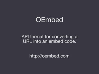 OAuth and OEmbed | PDF