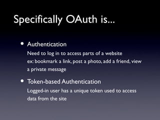 OAuth - Open API Authentication
