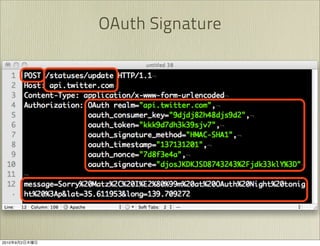 OAuth Signature




2010   9   2
 